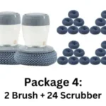 2 Soap Dispensing Palm Brush + 12 Scrubber